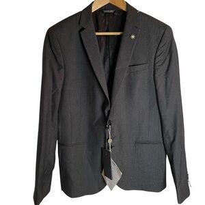 Manuel Ritz Blazer in Dark Grey Micro-Pattered Fabric Size 50 NEW regular